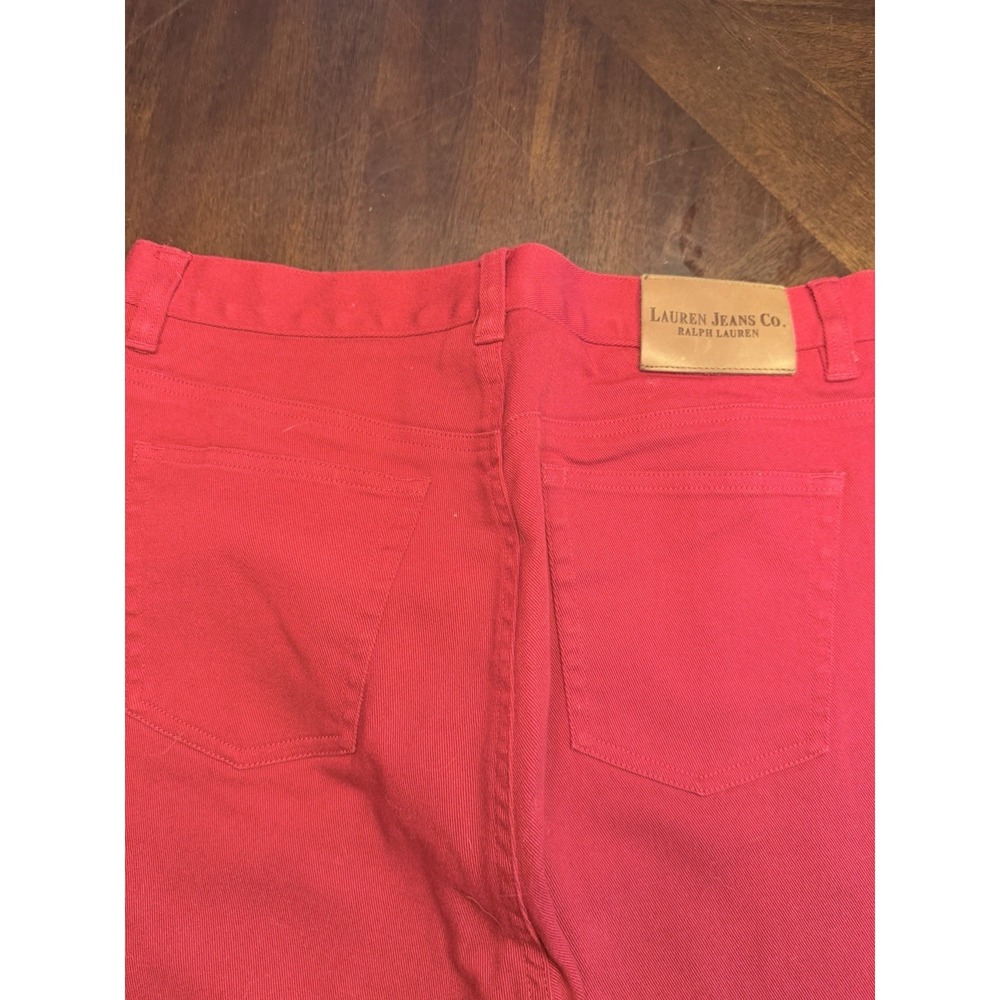 Lauren Ralph Lauren Red Jeans cotton stretch size 10 - Picture 4 of 5